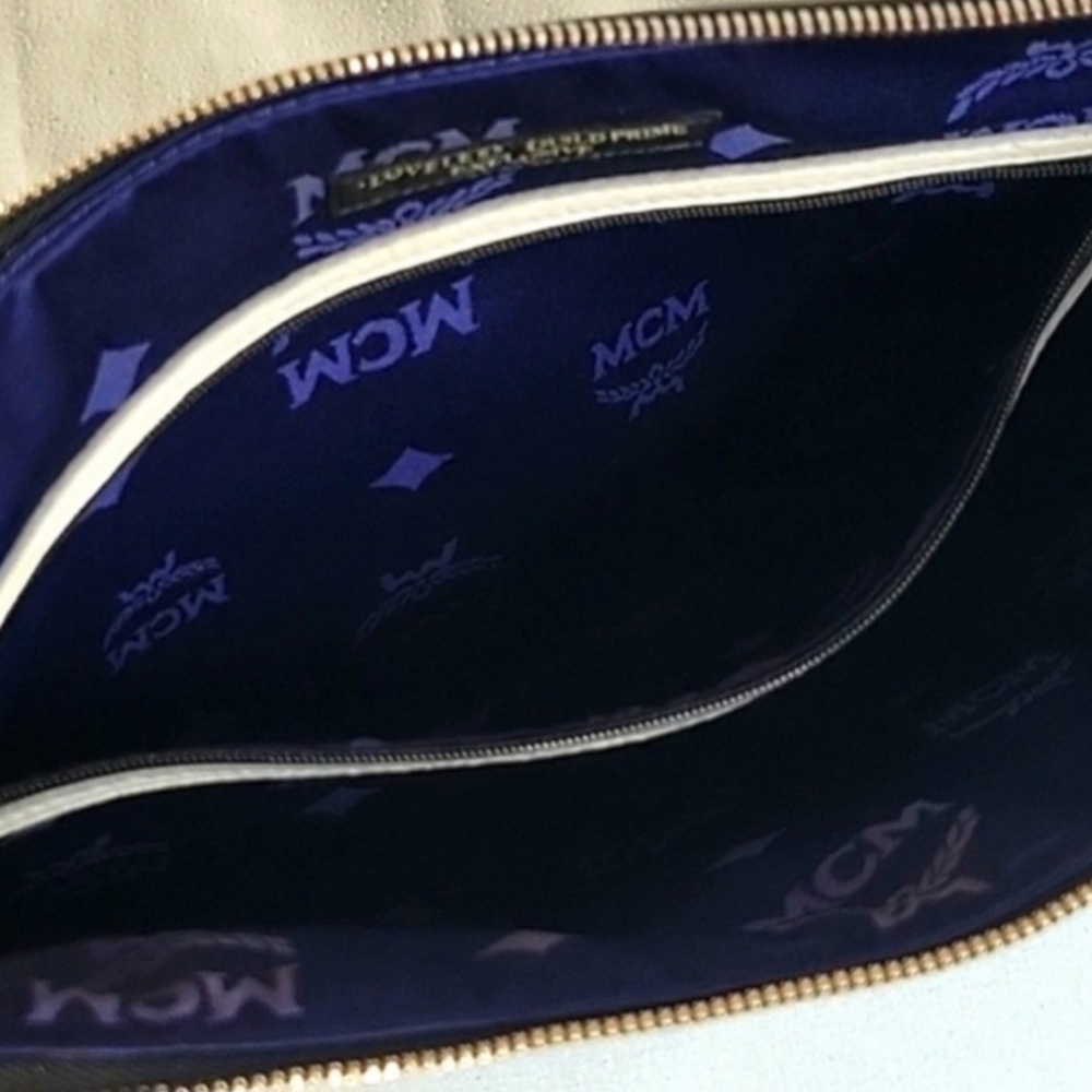 MCM Oversized Studded Clutch Pouch /Ipad Case - Picture 10 of 12